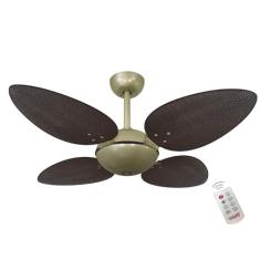 Ventilador Volare Off P Palmae Tabaco 127V e Controle Remoto