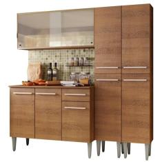 Cozinha Completa Madesa Emilly Fly Com Armário Vidro Minibore
