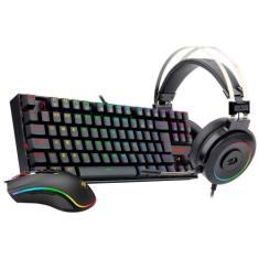 Kit Gamer Redragon RGB, com Headset Lamia 2, Drivers 40mm + Teclado Ku