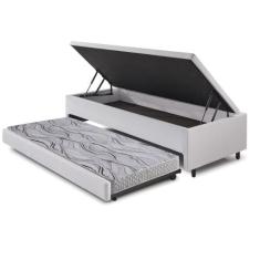 Bicama Box com Baú Solteiro Revestimento Sintético Linho Branco 88x188