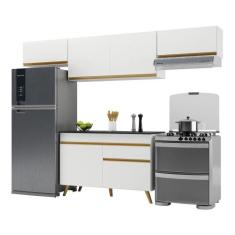 Armário de Cozinha Compacta 4 peças MP3697 Veneza GW Multimóveis Branc
