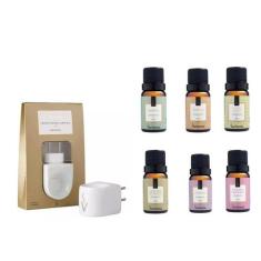 Aromatizador Elétrico Porcelana Com 6 Essências 10Ml Via Aroma