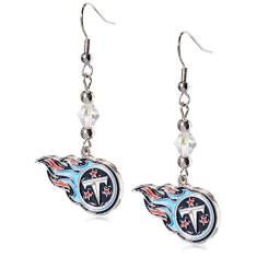 Brincos pendentes de cristal Siskiyou NFL, Branco