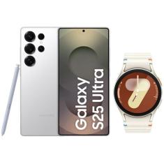 Samsung Galaxy S25 Ultra 5G 512GB Galaxy AI - Titânio Prata + Smartwat