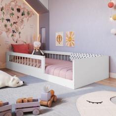 Cama Montessoriana Solteiro Affetto Branco - Completa Móveis, Branco