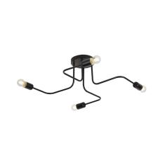 Plafon Taschibra Cronos 4 Preto E27 Bivolt