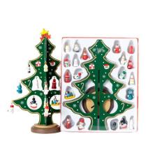Árvore De Natal Decorativa Em Madeira Pequena Verde 25cm - Art Christm