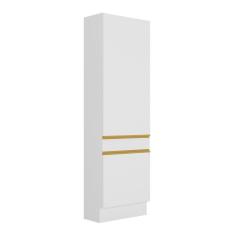 Paneleiro 2 Portas 62cm Multimóveis V2121 Branco/dourado