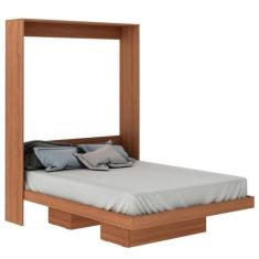 Cama Retratil De Parede Casal Cm8016 Amendoa - TECNO MOBILI