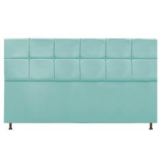Cabeceira Estofada Damares 195 Cm King Size Azul Tiffany