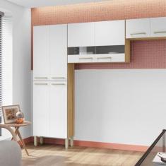 Cozinha Compacta Pequena 8 Portas Nala Kits Paraná - Kit's Paraná, Fre