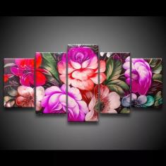 Quadro Decorativo 129x63 Sala Quarto Pintura Flores E Rosas