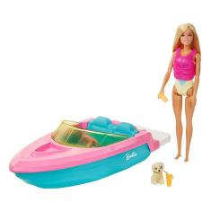 Boneca Barbie Passeio de Barco com Pet - Mattel GRG30