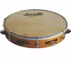 Pandeiro Madeira Formica De 8`` Pele Animal Torelli Tp356