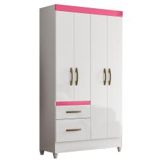 Guarda Roupa Solteiro Madri 4 Portas e 2 Gavetas - Moval