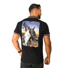 Camisa Muladeiros Masculina Country Polo Jopper Bulls Preta, Preto, P