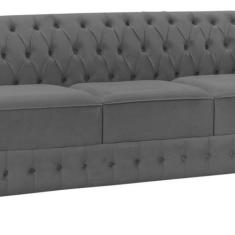 Namoradeira Chesterfield Bourbon Veludo 3 Lugares - Via Encanto