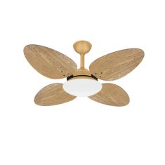 Ventilador Teto Turbo Quarto 4 Pás Madeira Trevo Ventax 220V