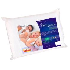 Travesseiro 60Cm X 40Cm Nasa Premium Gi Bege E Branco