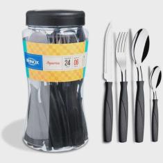 Faqueiro 24 Peças Itaparica Preto- brinox