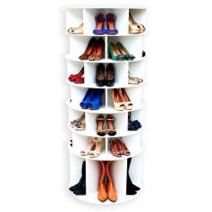 Sapateira Giratória Com Divisória Para Botas 1.65m Branca - Multidecor