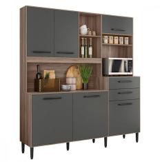 Cozinha Compacta Salsa 6 Portas 2 Gavetas Cristal Nicioli