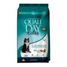 Ração Qualiday Para Gatos Adultos Castrados Sabor Salmão e Arroz 10,1 