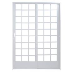 Porta de Correr 2 Folhas Divisor Quadri MGM Branco