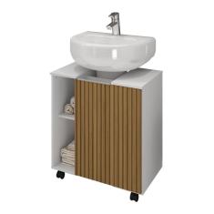 Gabinete Para Banheiro Pequin Bechara Branco Ripado 2075554 Banheiro