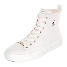 Tênis Feminino Cravo e Canela Abotinado Lona Ref: 168602