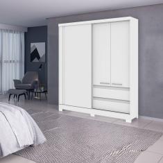 Guarda Roupa 3 Portas 2 Gavetas Condor Atualle Móveis Branco