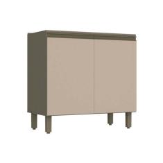 Balcão de Cozinha Connect c/2 Portas s/Tampo 80x52x81cm Duna/Cristal - Henn