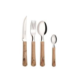 Faqueiro com 24 peças - Elementos - Travertino