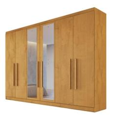 Guarda Roupa Oslo 6 Portas 4 Gavetas com Espelho MDF - MadeMarcs - Mad