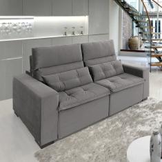 Sofá Retrátil e Reclinável 2 Lugares 220cm Essence Cinza