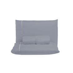 Kit Jogo de Lençol Queen Ponto Palito 400 Fios com Elástico e Fronhas 