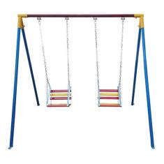 Balanço Infantil Tradicional em Ferro 2 Lugares c/ Cadeiras Cód. 0671 