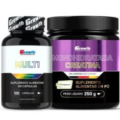 Multivitaminico 120 Caps + Creatina 250g Creapure Growth