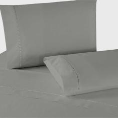 Jogo de Cama King Percal 400 Fios Ponto Palito 04 Peças