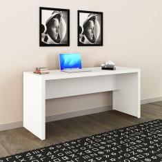 Mesa Escrivaninha para Escritório Grande Amplo Espaço 163x60cm Branco