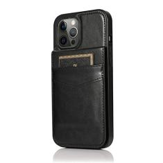 Capa de telefone de couro para iPhone 15 14 13 12 Mini 11 Pro Max XS XR X 6 6s 7 8 Plus SE 2020 2022 Slot para cartão Suporte capa de choque, preta, para iPhone XR