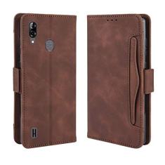 Capa com compartimento para cartão para Blackview A60 Pro, capa flip carteira de couro para Blackview A60 Pro, capa magnética retrô para celular, capa carteira com compartimentos para cartões