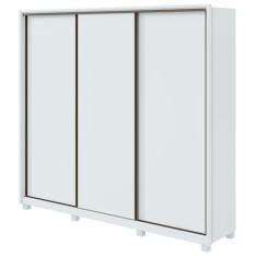 Guarda-Roupa Casal Spazio 270 3 portas 6 Gavetas Branco - Móveis Lopas