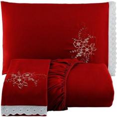 Jogo Lencol Flor Da Mata Cama Casal Padrao 03 Pecas - Chrisney Bordado