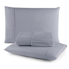 Jogo de Lençol  Casal 03 peças 400 Fios Ponto Palito - Oficina dos Son