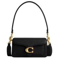 Coach Bolsa de ombro malhada 20, Preto 2, One Size