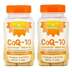 Coenzima Q10 Ubiquinona 100mg Chamel 2 Frascos De 60 Cáp.
