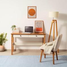 Escrivaninha Mesa Escritório Ananda 2 Gavetas 120cm MDF CabeCasa Madei