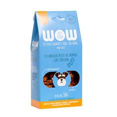 Petisco Natural Wow Pet Food frango e cúrcuma para cães 50g