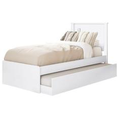 Cama Solteiro Com Auxiliar 15X114x Branco Preto Flex Tebar - Tebarrot